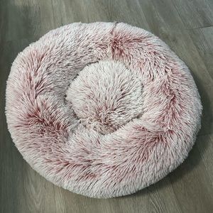 Never used! Pink fluffy cat or small dog bed